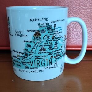 Virginia Map Giant Ceramic Mug 222 Fifth - My Place